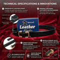 Sleek Black PU Leather Automatic Ratchet Belt with Gold Accent Buckle